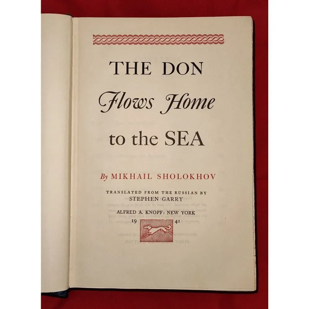 The Don Flows Home to the Sea Mikhail Sholokhov 1941 1st US Edition HC